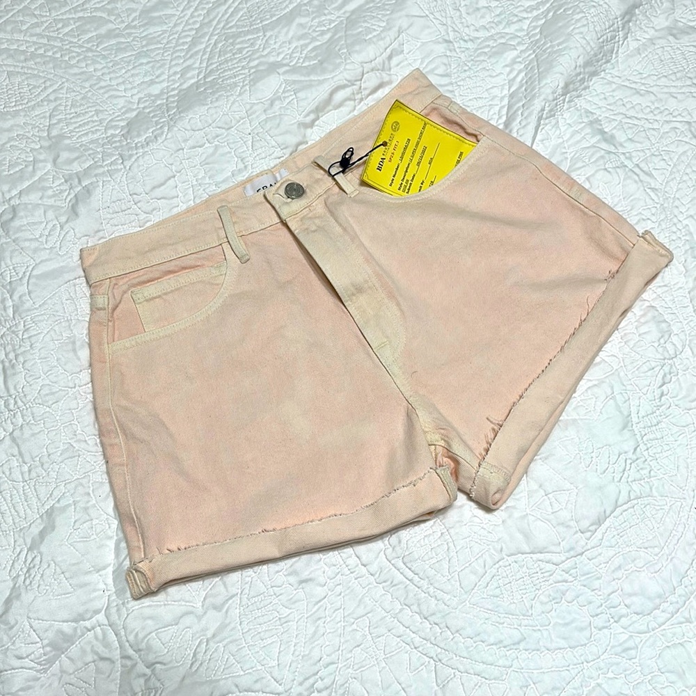 Frame Denim, Le Super High Short in Stoned Nude Pink